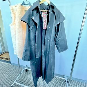 “Omar” (The Wire) Oilskin Duster, black, men’s S